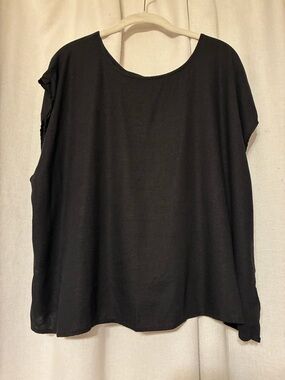 Linen Blend Cross Back Crop Top